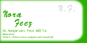 nora fecz business card